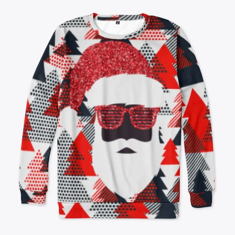 Ugly Retro Disco Santa Christmas Sweater