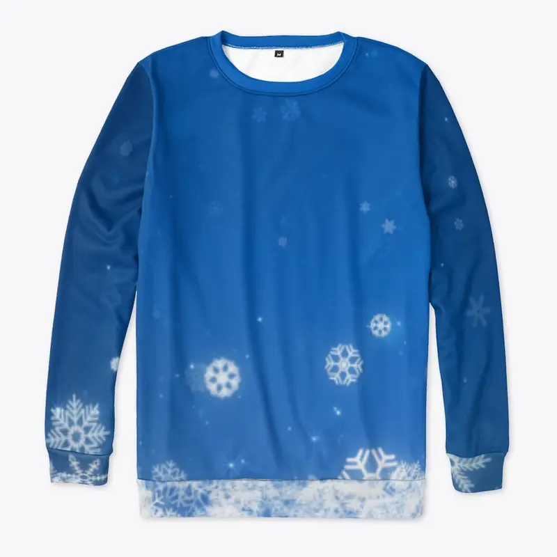 All-Over Falling Snowflake Sweatshirt